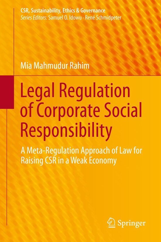 CSR, Sustainability, Ethics & Governance - Legal Regulation  ... - cover