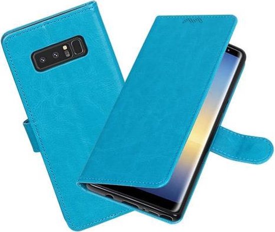 Étui Portefeuille BestCases.nl Turquoise pour Samsung Galaxy Note 8