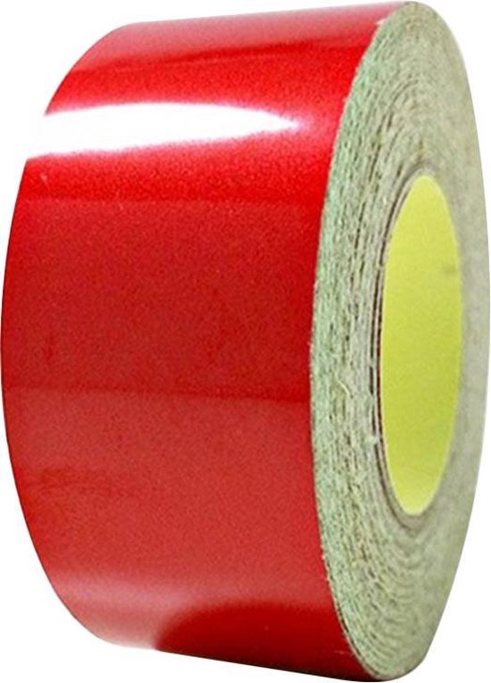 Reflectie tape rood - Rol reflecterende rode tape 2 cm x 5 m |