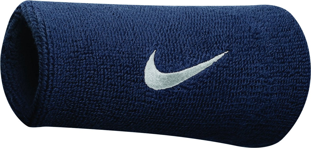 Nike Swoosh Doublewide Polsbanden - Accessoires - blauw donker - ONE