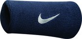 Nike Swoosh Doublewide Polsbanden - Accessoires - blauw donker - ONE