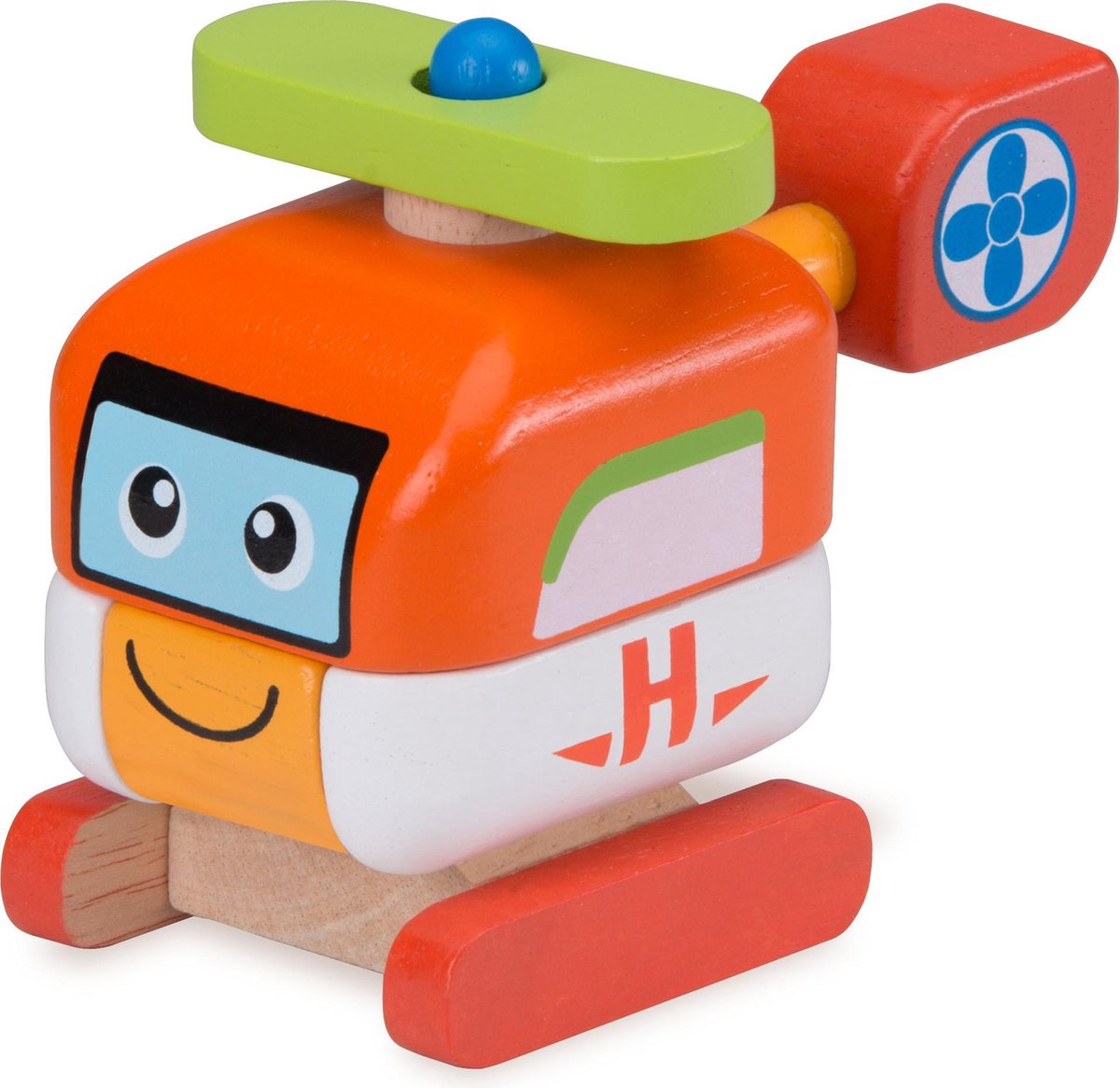 Bouwvoertuig Wonderworld Helikopter 12x7x10 cm