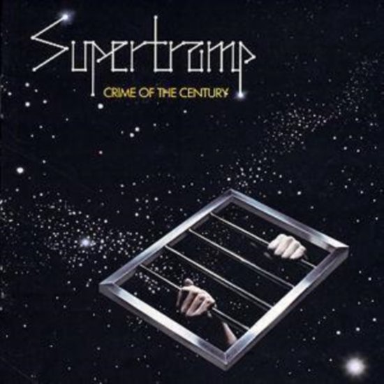 SuperTramp Crime of the Century albumhoes met handen achter tralies tegen een sterrenhemel.