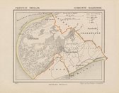 Historische kaart, plattegrond van gemeente Haamstede in Zeeland uit 1867 door Kuyper van Kaartcadeau.com