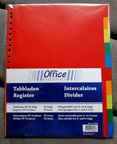 Office essentials Tabbladen PP 10-delig 23 rings - Karton