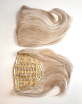 Haarstuk Clip-in Half Wig - 25CM Steil Nordic Blonde