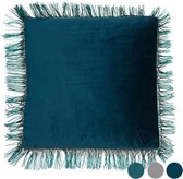 Kussen Fringes (45 x 10 x 45 cm) Polyester Blauw