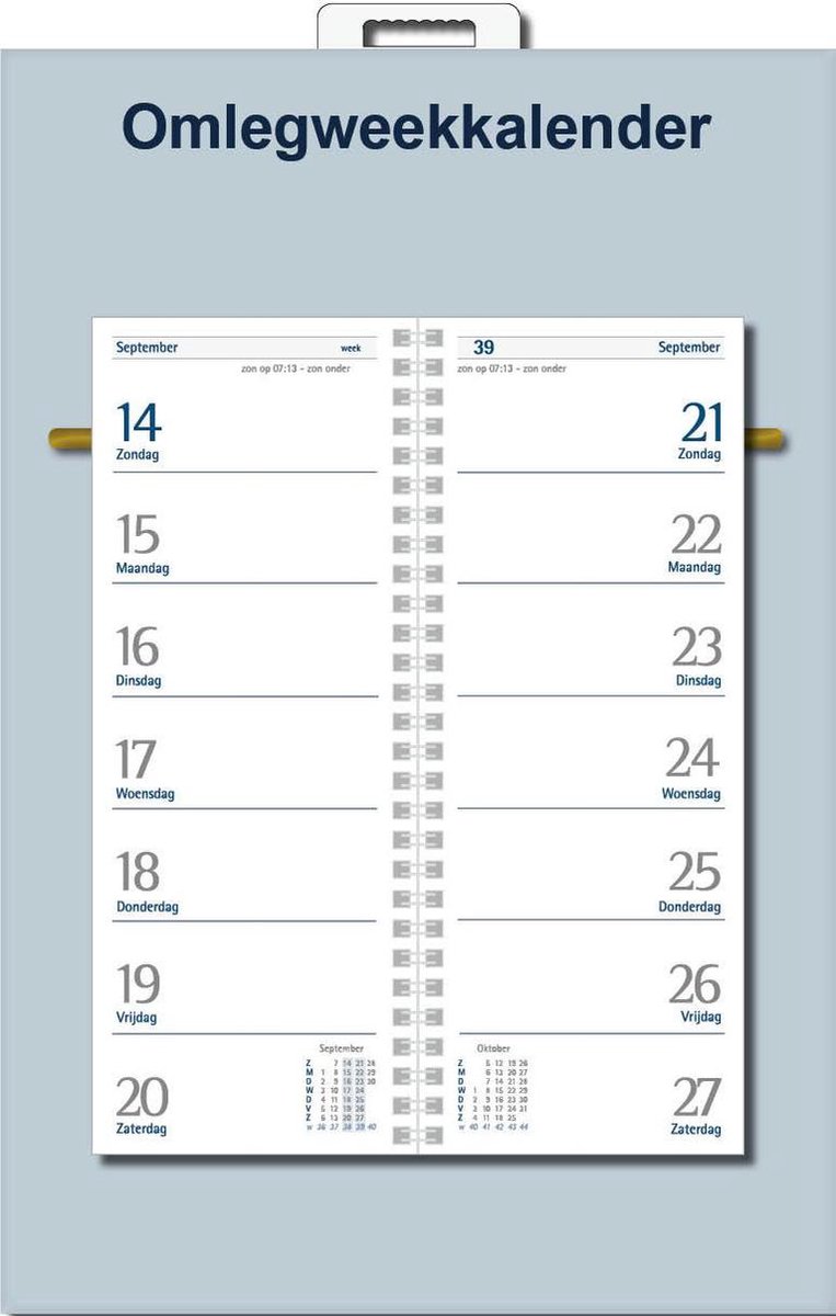 Castelli omleg weekkalender op schild 2022 - Castelli