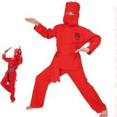 Rood Ninja kostuum voor kinderen 140 (10 jaar)