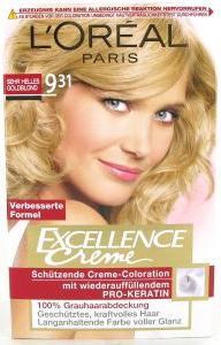 L'Oreal Paris Haarverf - Excellence Creme nr. 9.31 Zeer Licht Goud Blond