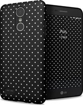 i-Paint cover Pois - zwart - voor LG K4 2017