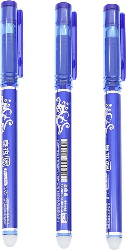 Stylo Bille Rouleau Effaçable Friction 0.5mm - Effaçable - Bleu