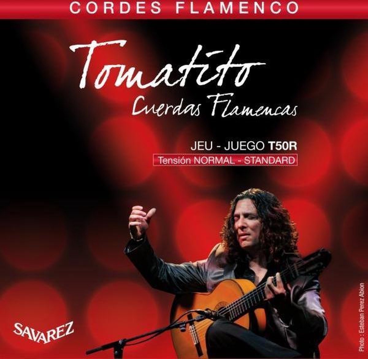 Savarez 656357 snaren voor klassieke gitaar flamenco set T50R Standard Tension rood