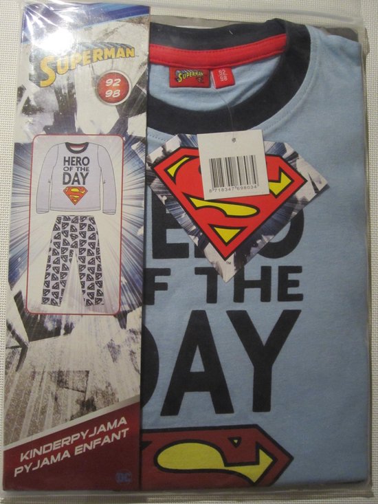 Kinderpyjama van Superman "Hero Of The Day" maat 92-96
