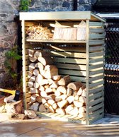 Berging brandhout Woody - 117 cm x 52 cm x 156 cm