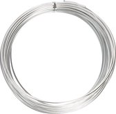 Alu draad, dikte 2 mm, zilver, rond, 10m