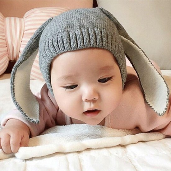 Bonnet bébé avec oreilles de lapin |  à partir de 6 mois - Réductions
