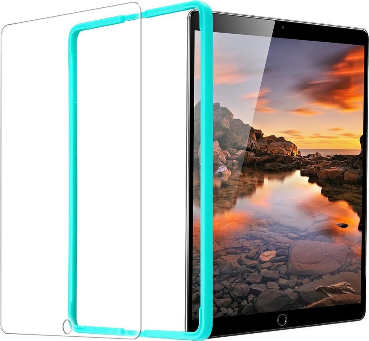 Screen Protector / Tempered Glass - Extra gehard Japans glas 2.5 D – iPad Air / iPad Air 2 / iPad Pro 9.7 inch- TRANSPARANT & Rand tot Rand
