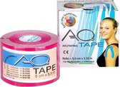 AQ tape 5cm x 5,5meter roze/rood (kinesiotape)