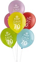 Neviti Keep Calm Party - 70th verjaardag ballon assorti - Set-8