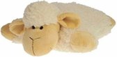 Pluche knuffel kussen schaapje 35 cm