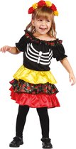 Gekleurd skeletten kostuum voor meisjes - Kinderkostuums - 98/104