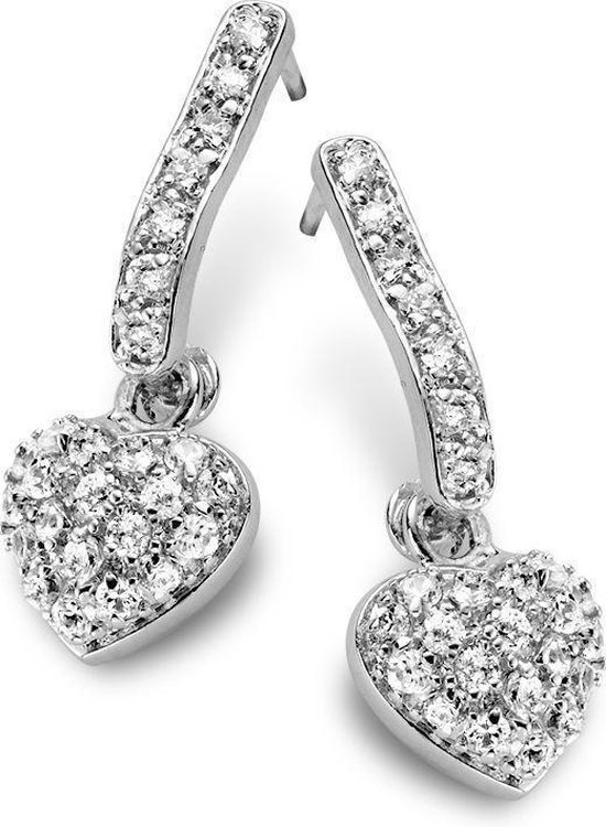 Orphelia Oorbel Pave Hart Zircon Sterling Zilver 925 Ear-438