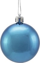 Europalms Kerstbal 6cm, blauw, metalic 6x