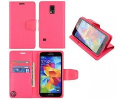 Goospery Sonata Leather case hoesje Geschikt voor: Samsung Galaxy S5 Mini Hot Pink