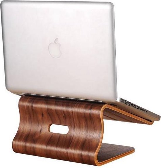 MacBook Standaard Hout Walnoot bol.com