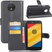 Motorola Moto C Plus agenda zwart wallet tasje hoesje