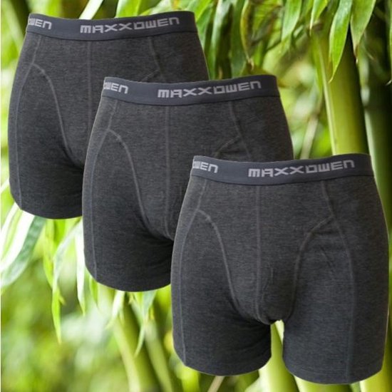 Maxx Owen Bamboo | Heren boxerhorts | maat XL | Antraciet | 3-Pack | bol.com