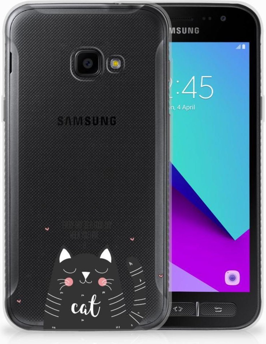 Samsung Galaxy Xcover 4 | Xcover 4s Telefoonhoesje met Naam Cat Good Day