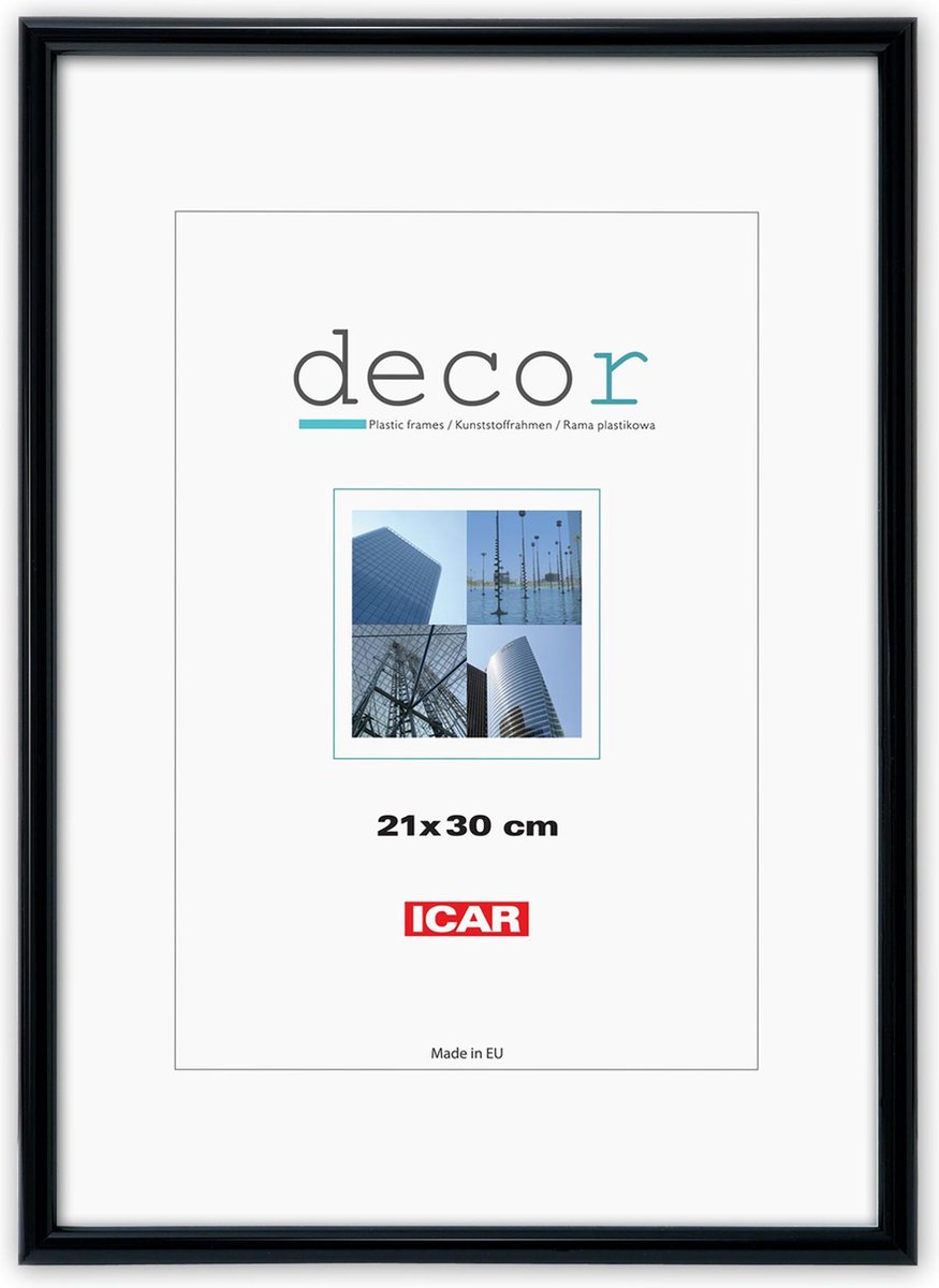 Icar Kunststof Fotolijst Decor C2 Zwart 30x40 cm