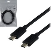 MCL USB 3.1 Type-C 1 m USB-kabel USB 3.2 Gen 2 (3.1 Gen 2) USB C Zwart