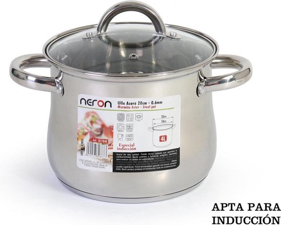 Foto: Neron soeppan 4l met glazen deksel 20cm 