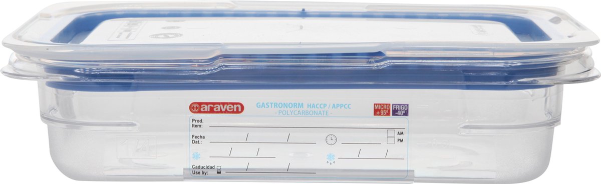 Araven Foodbox - Airtight Deksel - 1L8 - Transparant