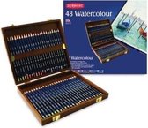 Derwent Watercolour Potloden in houten kist 48 stuks