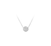 The Jewelry Collection Ketting Diamant 0.07 Ct. 42 cm - Witgoud (14 Krt.)