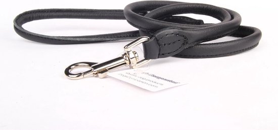 Dog's Companion - Leren riemen (rond) - Lengte: 120cm (10 mm), Kleur: Zwart  | bol.com