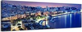 Napels - Canvas Schilderij Panorama 118 x 36 cm