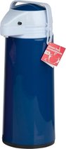 Thermosfles / Isoleerkan met drukknop en Schenktuit 1,9 Liter (blauw)