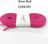 2 Paar Mooie schoenveters | 100 cm | Rose Red