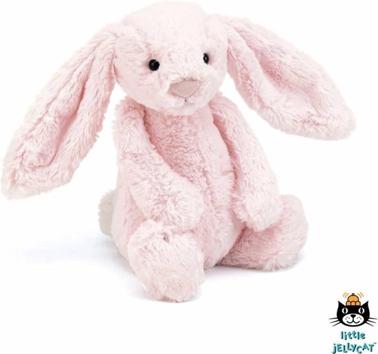 Jellycat Bashful Konijn Medium Pink Bunny Knuffel 31 Cm 5269