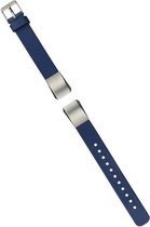 Just in Case Single Tour Lederen Watchband Fitbit Alta / Alta HR - donker blauw