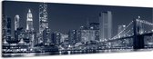 Manhattan - Canvas Schilderij Panorama 118 x 36 cm