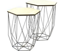 CMP Paris Deco Vintage Bijzet tafels - set van 2 - Grijs