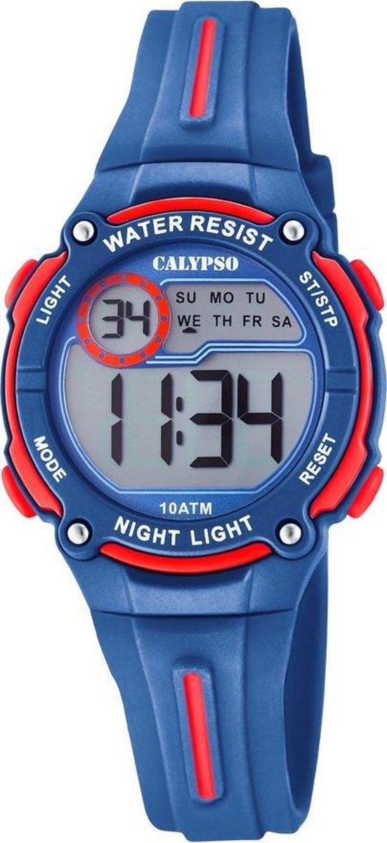 Calypso K6068-4 Digitaal Kinderhorloge - Polshorloge - Kunststof - Blauw - Ø 32,5mm