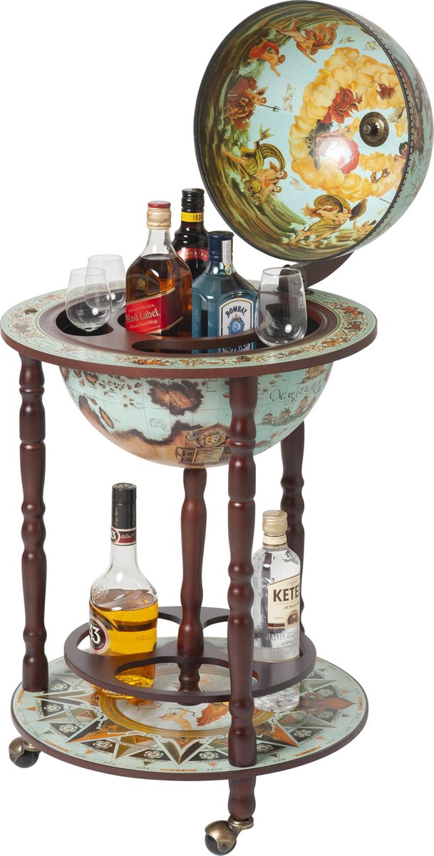 Leichhardt B -Brulo - Wereldbol - Globe - Globebar - barglobe - 36 cm
