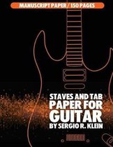 Staves and TAB guitar manuscript paper - 150 pages